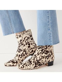 Roxie zip-back ankle boots in calf hair