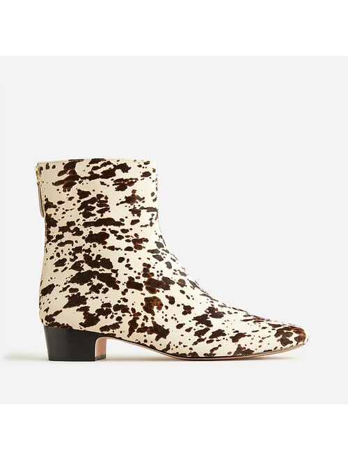 J.Crew Roxie zip-back ankle boots in calf hair