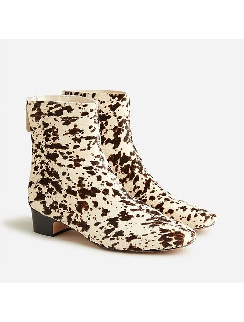 J.Crew Roxie zip-back ankle boots in calf hair
