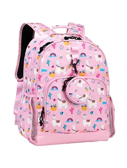 Choco Mocha 15-17 inch Girls School Backpack with Matching Coin Purse