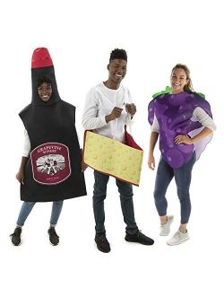 Wine, Cheese & Grapes Boujee Group of 3 Costume - Funny Drinking Halloween Outfits