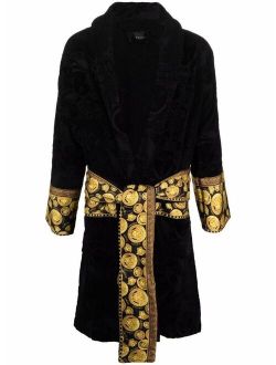 Medusa-print belted robe