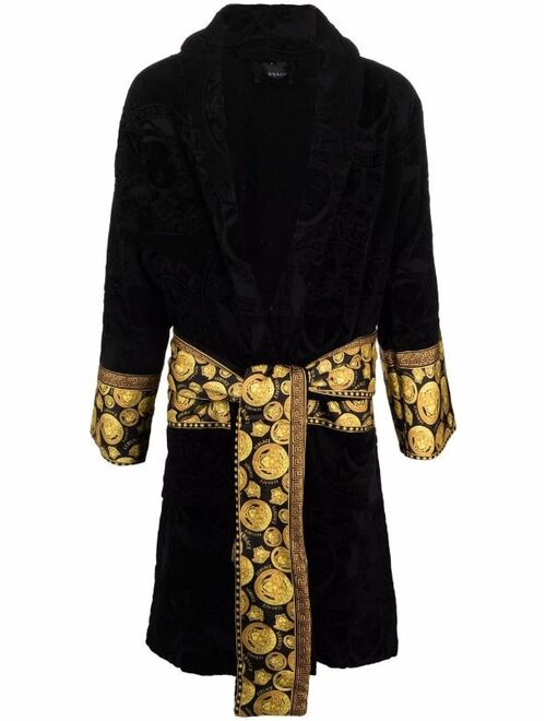 Versace Medusa-print belted robe