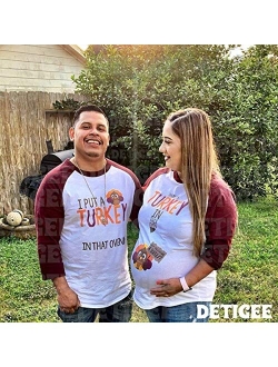 Detigee Matching Thanksgiving Shirt Turkey Costume Maternity Long Sleeves Top