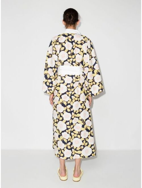 Olivia von Halle Amaya Nea printed robe