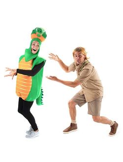Crocodile Wrestler & Crocodile Halloween Couples' Costume - Funny Animal Theme