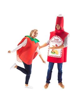 Ketchup & Tomato Halloween Couples Costume - Funny Food Outfits for Adults
