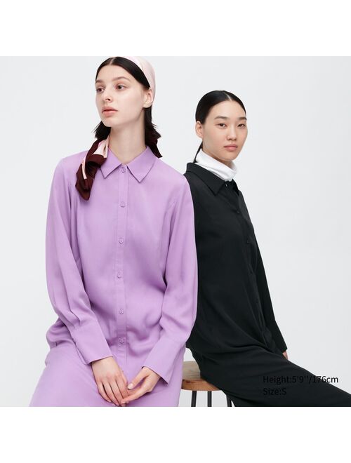 Uniqlo Long-Sleeve Long Shirt Dress (Hana Tajima)