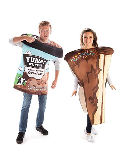 Hauntlook Cake & Ice Cream Couples Halloween Costume - Cute Adult Junk Food Outfits
