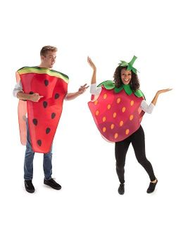 Strawberry & Watermelon Couples Halloween Costume - Cute Unisex Fruit Bodysuits