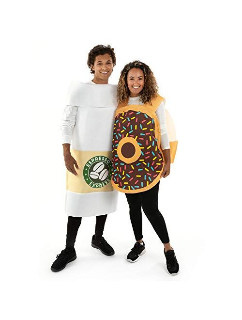 Hauntlook Coffee & Donut Halloween Couples Costumes - Unisex Funny Breakfast Food Costume