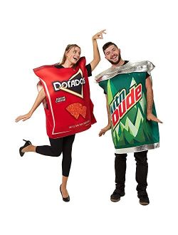 Gamer Fuel Halloween Couples Costume - Funny Food and Drink One Size Outfits