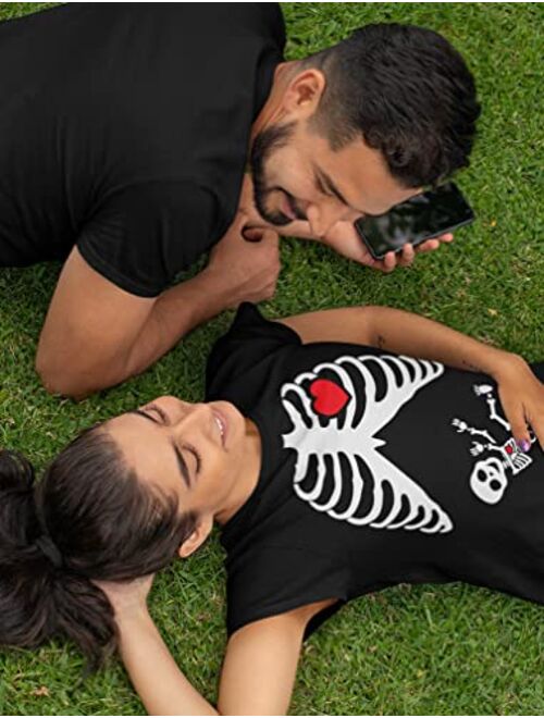 Tstars Maternity Halloween Costumes Skeleton Baby Boy Xray Couples Matching Shirts