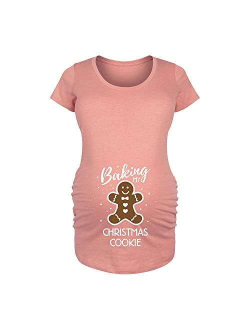 Bloom Maternity - Baking My Christmas Cookie - Maternity Scoop Neck T-Shirt