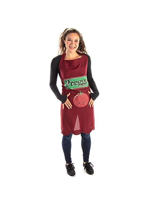 Hauntlook Preggo Apron - Funny Maternity Halloween Food Womens Costume - Tomato Sauce Jar