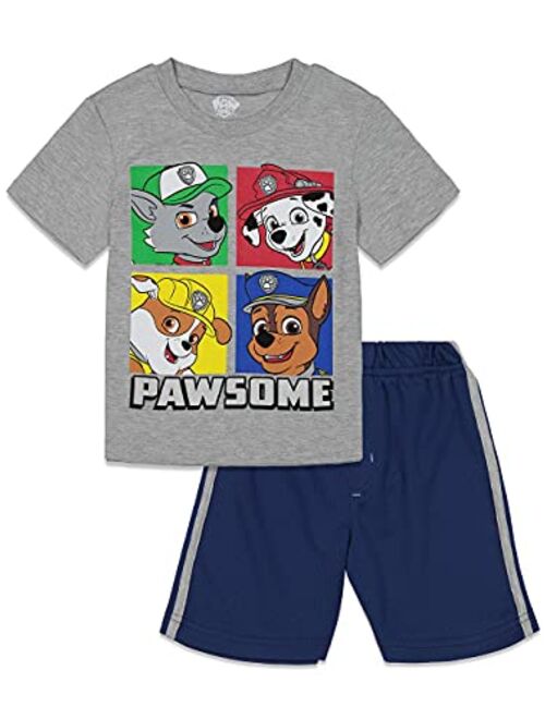 Rocky Nickelodeon Paw Patrol Chase Marshal Rubble Breathable Graphic T-Shirt & Mesh Shorts Set