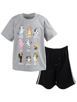 Bluey Bingo T-Shirt and Mesh Shorts Outfit Set Toddler to Big Kid