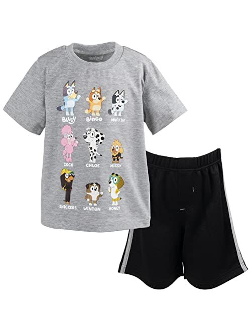 Bluey Bingo T-Shirt and Mesh Shorts Outfit Set Toddler to Big Kid