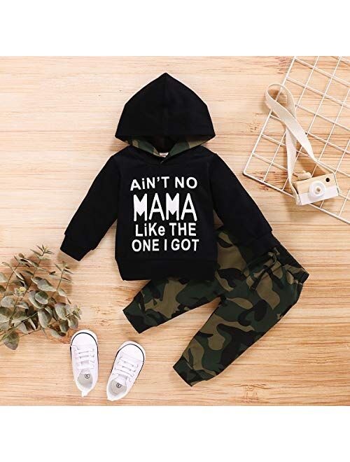 Nzrvaws Boy Clothes Baby Toddler Boy Clothing Sweater Long Sleeve Hoodie Sweatsuit Top Ripped Jeans Long Pants 2 Piece Outfit Set