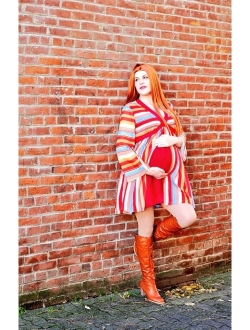 Tfbigo Women's Wanda Sleepwear Cosplay Costume Pregnancy Dress Halloween Red Witch Pajamas Gown