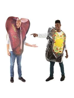 Meat & Potatoes Halloween Couples Costume - Steak Adult Unisex Funny Food