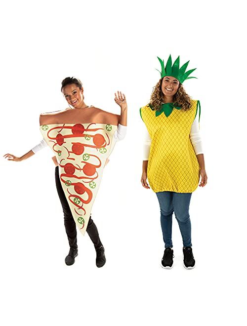 Hauntlook Pineapple on Pizza Couples Halloween Costume - Funny Food and Fruit Outfits