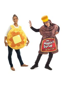 Maple Syrup & Waffles Halloween Couples Costume - Funny Food Outfits