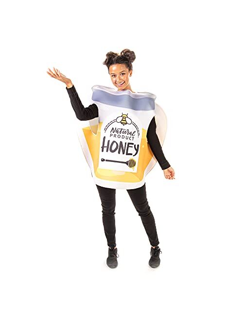 Hauntlook Honey Mustard Halloween Couples Costume - Cute Honey Jar & Yellow Sauce Outfits