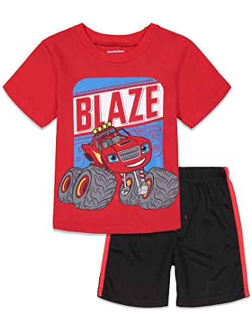 Nickelodeon Blaze and the Monster Machines Graphic T-Shirt and Shorts Outfit Set Toddler to Big Kid