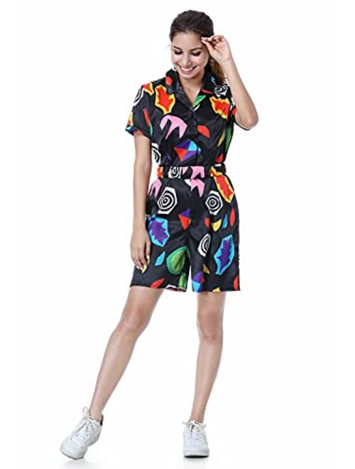 Sinastar Womens Girls Eleven Cosplay Costume Jumpsuit T Shirt Halloween Role Play Season 3 Summer Short Sleeve Dress Ouifit