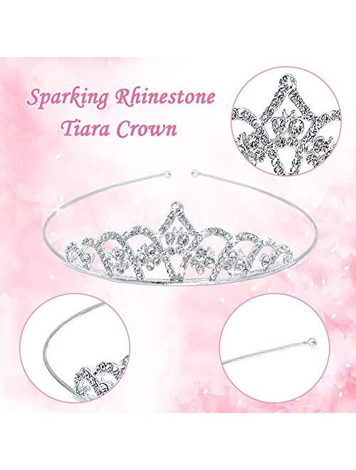 Krgiqn 6Pack Girls Crystal Tiara Crown,Rhinestone Princess Headband for Kids Birthday Party,Wedding,Pageant,Prom