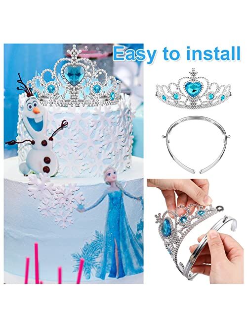 MTLEE 10 Pieces Princess Crowns Dress up Princess Tiaras for Little Girls Toddler Princess Costume Party Accessories