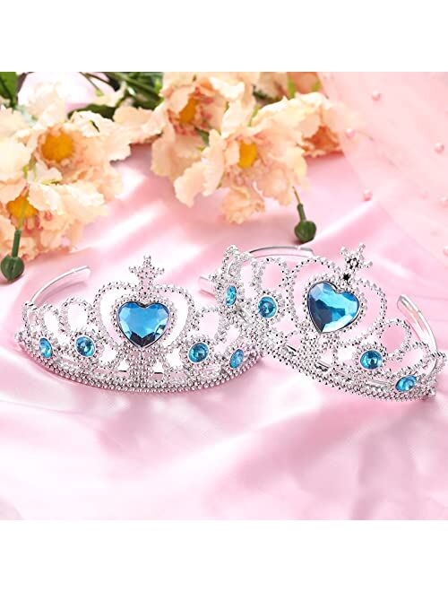 MTLEE 10 Pieces Princess Crowns Dress up Princess Tiaras for Little Girls Toddler Princess Costume Party Accessories