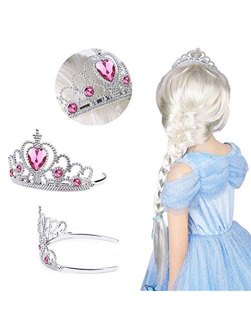 Wenosda Dress Up Tiara Crown Set Princess Costume Party Accessories for Kids/Girl/Toddler