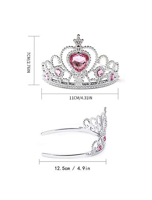 Wenosda Dress Up Tiara Crown Set Princess Costume Party Accessories for Kids/Girl/Toddler