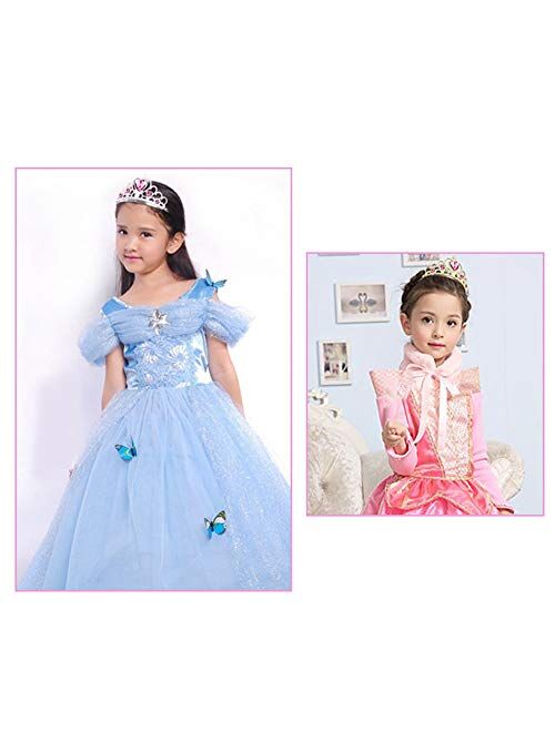 Wenosda Dress Up Tiara Crown Set Princess Costume Party Accessories for Kids/Girl/Toddler