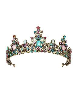 MMK Baroque Vintage Crowns for Women - Tiaras and Crown for Women - Princess Crown for Girls for Halloween/Christmas/Prom