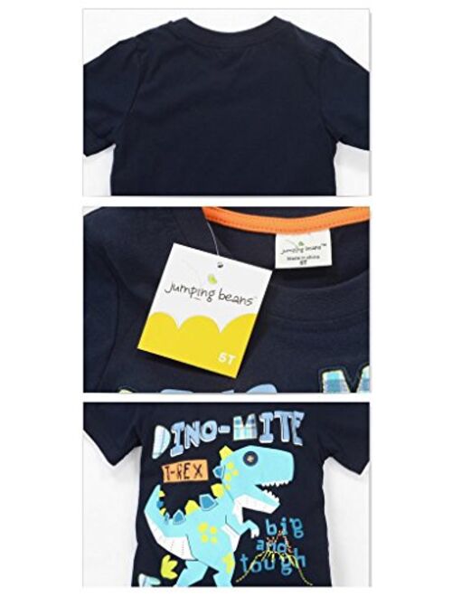 Crazy Gotend Kids Toddler Boys Summer T-shirt Sets Cotton Short Sleeve Round Neck 2Pcs,Red 2-3Years