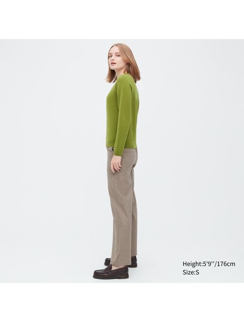 UNIQLO 3D Knit Cashmere Crew Neck Long-Sleeve Sweater