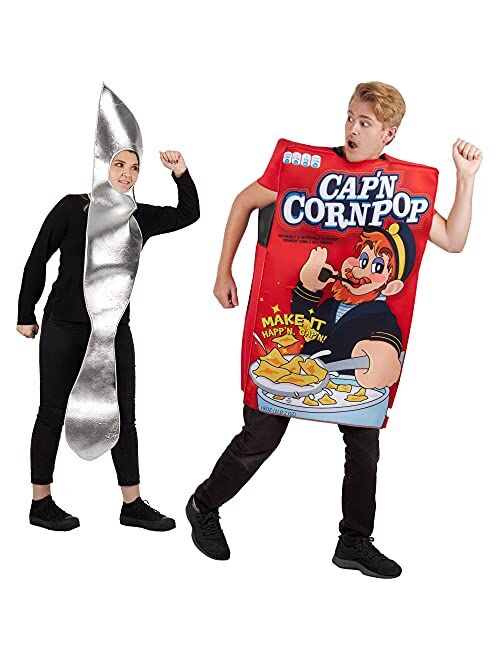 Hauntlook Cereal Killer Halloween Couples Costume - Funny Breakfast Food & Knife Outfits