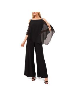 Women's Chaus Strappy Overlay Jumpsuit