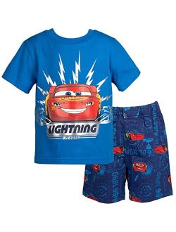 Pixar Cars Lightning McQueen French Terry Shorts Set