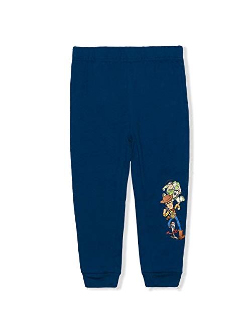 Disney Pixar Boys 2 Piece Toy Story Long Sleeve Shirt and Jogger Pant Set, Blue/Light Blue
