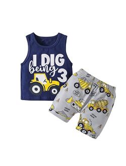Neutocd Toddler Baby Boy Summer Clothes Black Letter Printing Vest+Shark Shorts Outfits