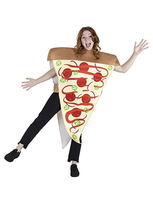Hauntlook Pizza Delivery Guy and Pizza Slice - Funny Outfits and Halloween Couples Costume
