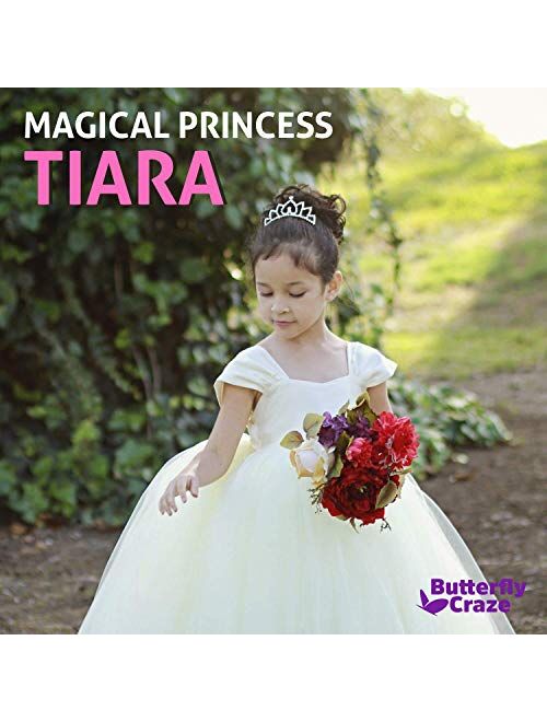 Butterfly Craze Flower Girl Bridesmaid Bridal Princess Tiara Comb