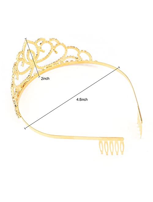 FASOTY Silver Crystal Tiara Crowns for Women Girls Princess Elegant Bridal Crown with Combs