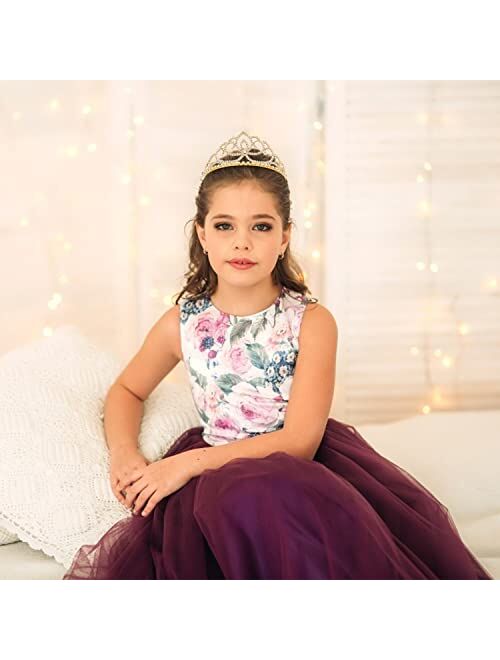 FASOTY Silver Crystal Tiara Crowns for Women Girls Princess Elegant Bridal Crown with Combs