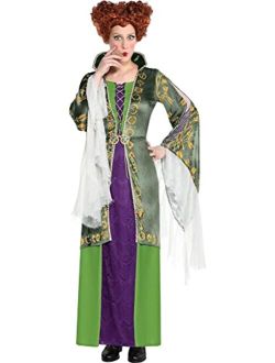 Party City Winifred Sanderson Halloween Costume for Women, Hocus Pocus Costume, Dress with Attached Coat