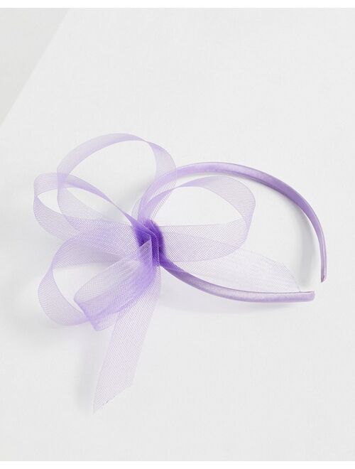 My Accessories London fascinator headband in lilac